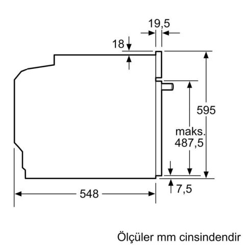 Bosch HJG852YN0T Serie 6 Ankastre Fırın 60x60 cm
