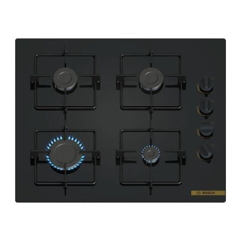 Bosch POP6C7O12O Serie 4 Gazlı Ocak 60 cm NeoKlasik, Sert cam, Siyah