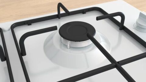 Bosch PBP6C2K80O Serie 2 Gazlı Ocak 60 cm Emaye, Beyaz